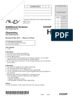 Additional Science Ch2Hp Chemistry: General Certificate of Secondary Education Higher Tier June 2013