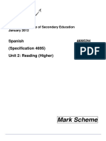 Mark Scheme: Spanish (Specification 4695) 46952H