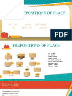 Prepositions of Place: at in Near Between On Next To Under