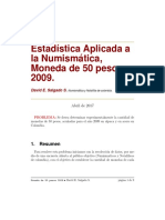 Estadística Aplicada a la Numismática: Moneda de 50 pesos 2009