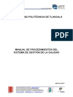 I. Manual de Procedimientos UPT - 2011