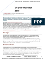 Transtorno de Personalidade Borderline (TPB) - Transtornos Psiquiátricos - Manuais MSD Edição Para Profissionais