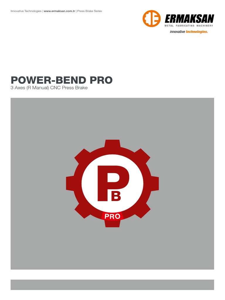 Power-Bend Pro: 3 Axes (R Manual) CNC Press Brake | PDF | Numerical ...
