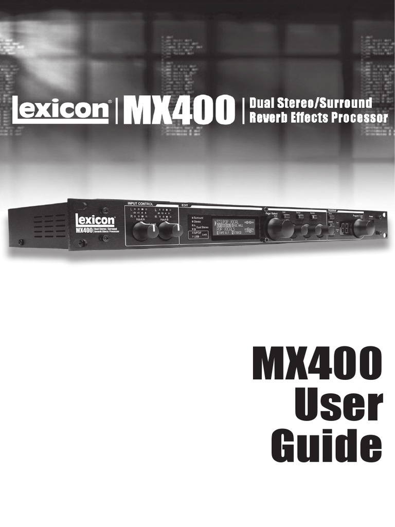 Lexicon Mx400 Manual Download Free PDF Electronics Computer