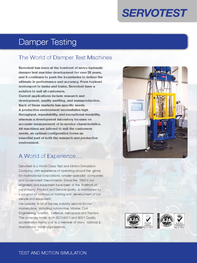 Advanced Damper Testing Solutions | PDF | Actuator | Simulation