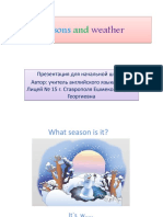 Seasons and Weather New