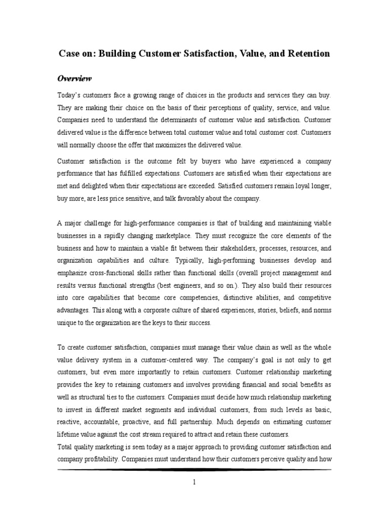 Enhancing Customer Satisfaction and Retention | PDF | Customer ...