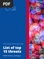 ETL2020 - ENISA List of Top 15 Threats A4