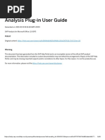 Analysis Plug-In User Guide