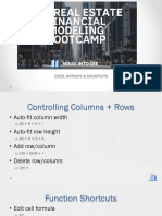 Real Estate Financial Modeling Excel Hotkeys and Shortcuts