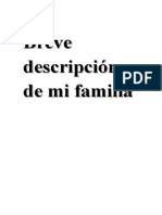 Breve Descripción de Mi Familia