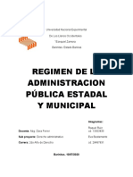 Regimen de La Administracion Publica Estadal y Municipal Trabajo