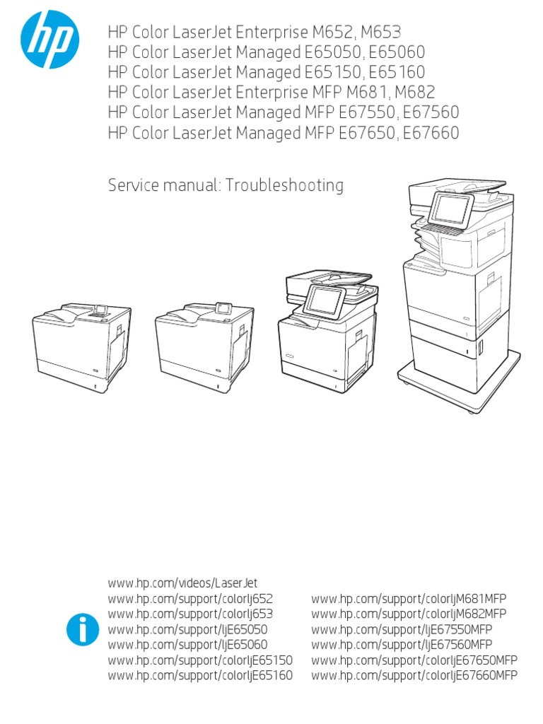HP CLJ Ent m652 m653 MFP m681 MFP m682 Troubleshooting | PDF