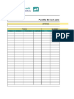 Plantilla de Excel para Control Restaurante