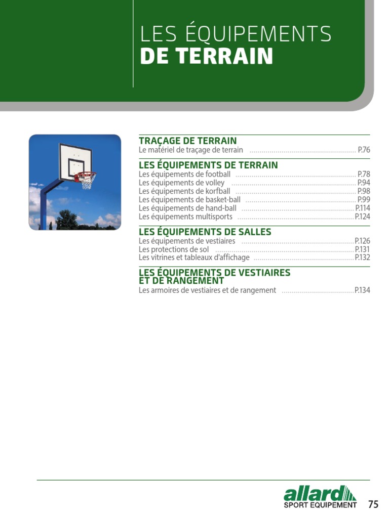 AllardSport - Les Equipements de Terrain, PDF, Tuyau