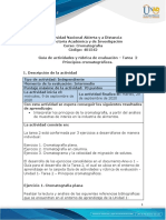 Guia de actividades y rúbrica de evaluación - Unidad 1 - Tarea 2 - Principios cromatográficos