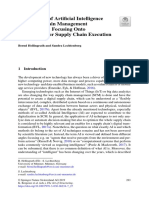 Applications of Artificial Intelligence in Supply Chain Management and Logistics: Focusing Onto Recognition For Supply Chain Execution