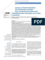 Comparison of Demineralization Around Orthodontic Brackets Cured by Conventional Method and Transillumination Technique-An in Vitro Evaluation