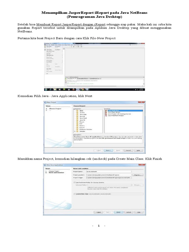 Menampilkan JasperReport Ireport Pada Java NetBeans OK | PDF