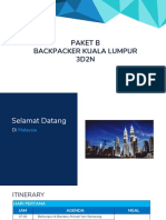 Paket B Backpacker Malaysia 3D2N