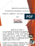 Registro Uniforme de Evaluación Del Sistema de Gestión en Seguridad, Salud en El Trabajo Y Ambiente - Ssta para Contratistas - Ruc