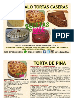 Guía de Tortas Caseras | PDF | Comida y bebida | Alimentos
