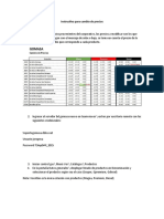 Instructivo para Cambio de Precios