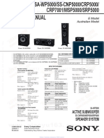 Service Manual: Active Subwoofer Speaker System