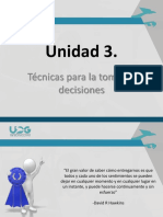 S8 - Unidad 3. Técnicas para La Toma de Decisiones