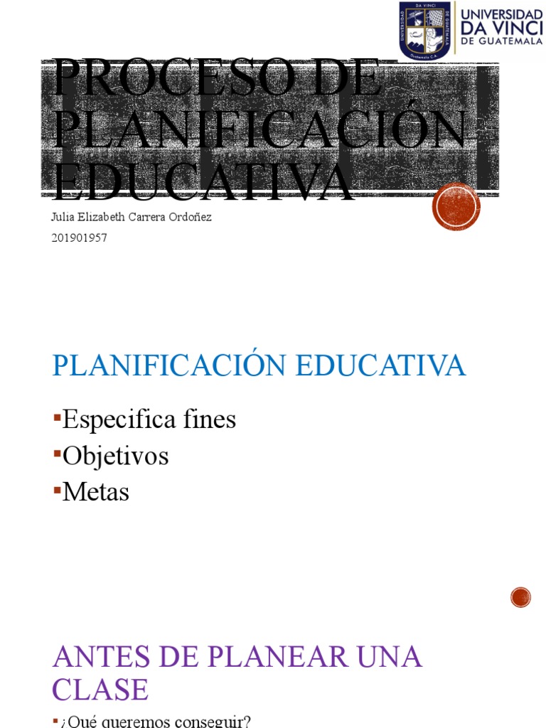 Guía de Planificación Educativa | PDF