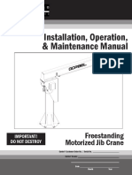 Installation, Operation, & Maintenance Manual: Freestanding Motorized Jib Crane