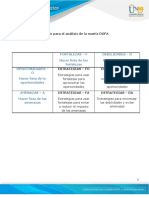 Modelo para El Análisis de La Matriz DOFA - Anexo 1 - Tarea 2