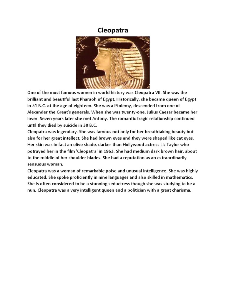 Descriptive Text Cleopatra | PDF