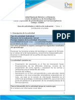 Guía de Actividades y Rúbrica de Evaluación - Unidades 1, 2 y 3 - Tarea 1 - Introducción A La Tarea