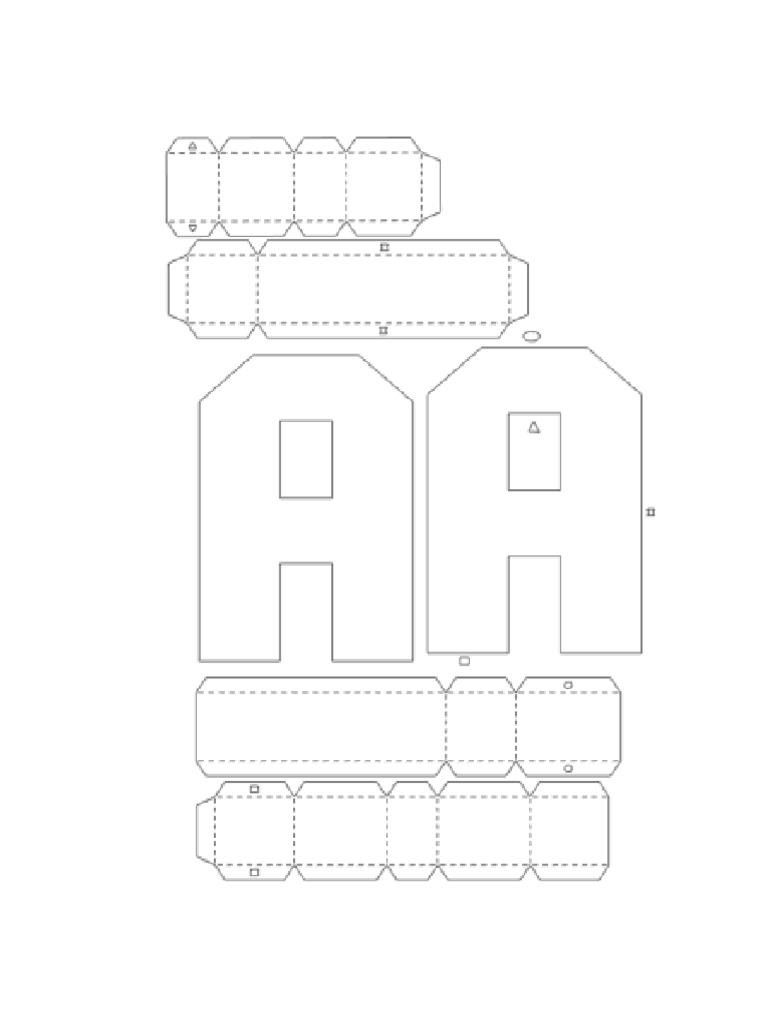 Letras 3d Para Imprimir Letras 3d Cuadradas PDF | PDF