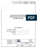 Black Box Recorder Operating and Testing Instructions