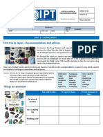 Unit 7 - Going Away: First Trip To Japan - Recommendations and Advices