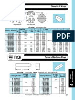 Woodruff Keys: Key Size Catalog Number C D F G H A B