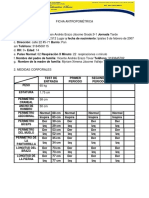 FICHA ANTROPOMÉTRICA Juan Erazo 9-1 - Test de Entrada