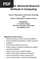 Lecture-1 Introduction To Advanced Research Methods