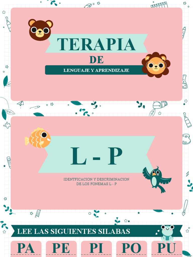 Ejercicios de Fonemas L y P | PDF | Artes del Lenguaje y Comunicación