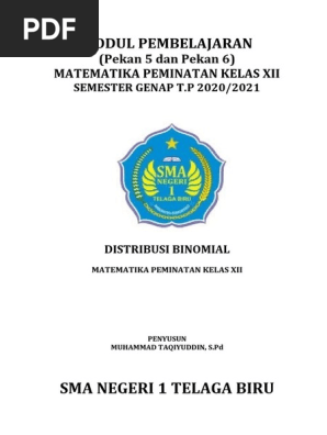 Modul Pembelajaran 3 Matematika Peminatan Kelas Xii Semester Genap Pdf