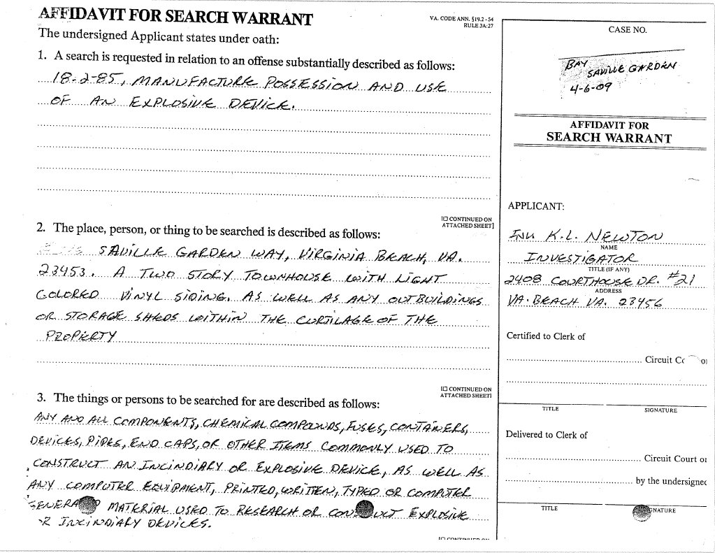 Affidavit For Search Warrant | PDF