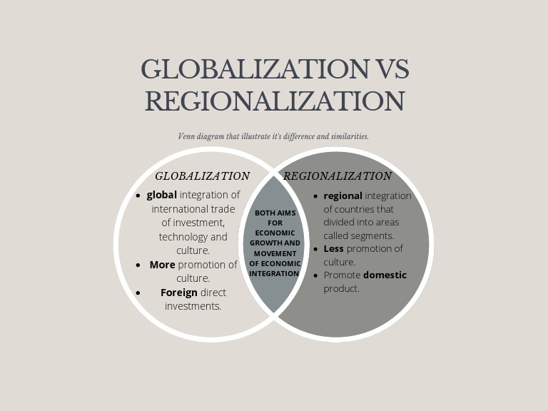 what is the difference between regionalism and globalization essay