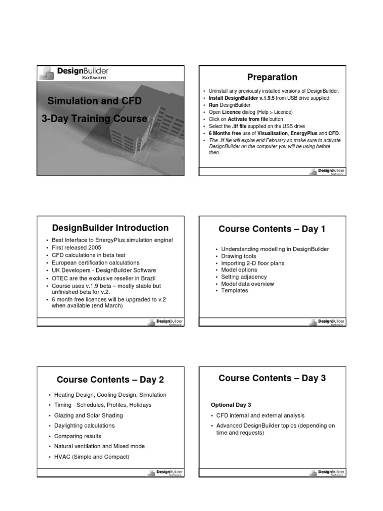 DesignBuilder Simulation Training Slides Partial Differential