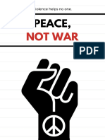 Black and White Fist Minimalist Anti-War Poster