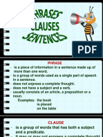 Phrase, Clause, Sentence