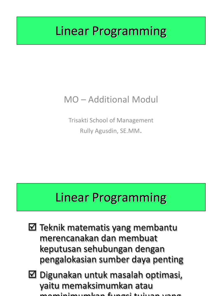 Linear Programming | PDF | Linear Programming | Mathematics Of Computing