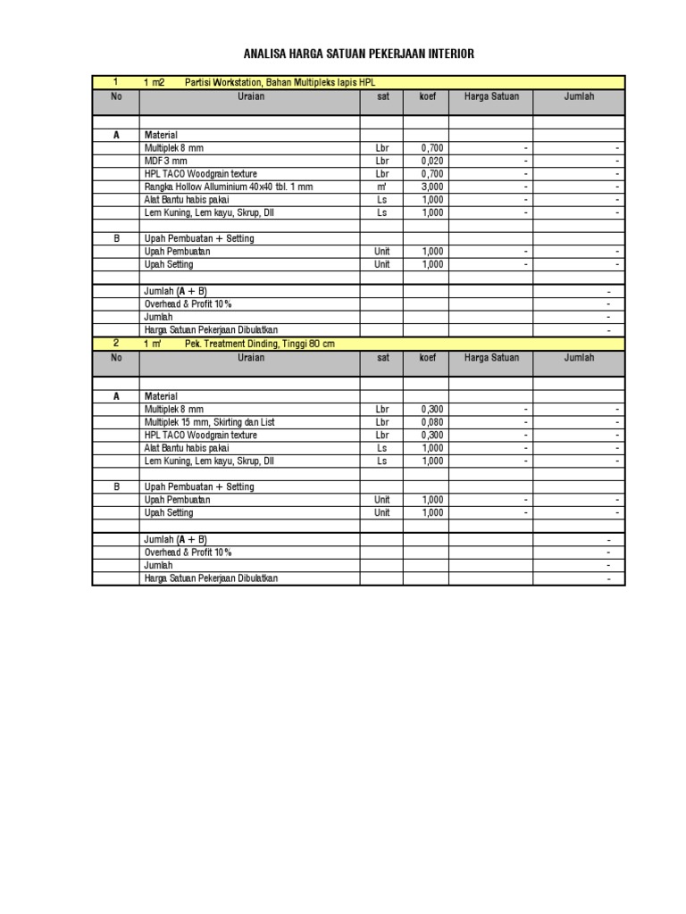Cara Menghitung Koefisien Analisa Harga Satuan Bangunan, 55% OFF