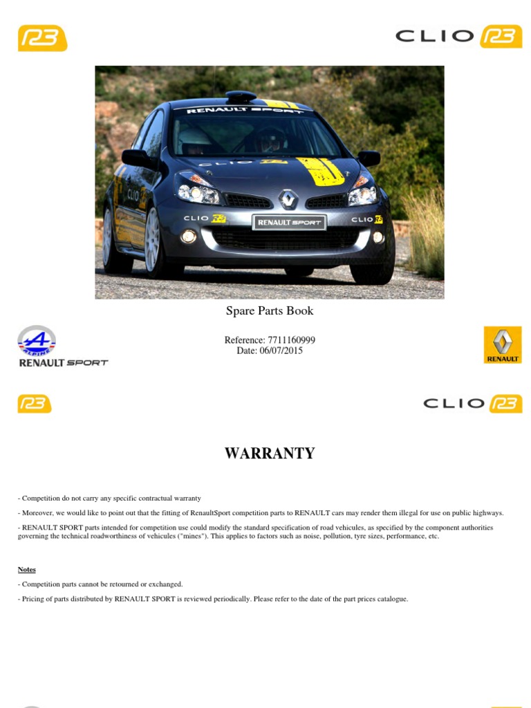 Catalogue Clio3 R3 | PDF | Mechanical Engineering | Equipment
